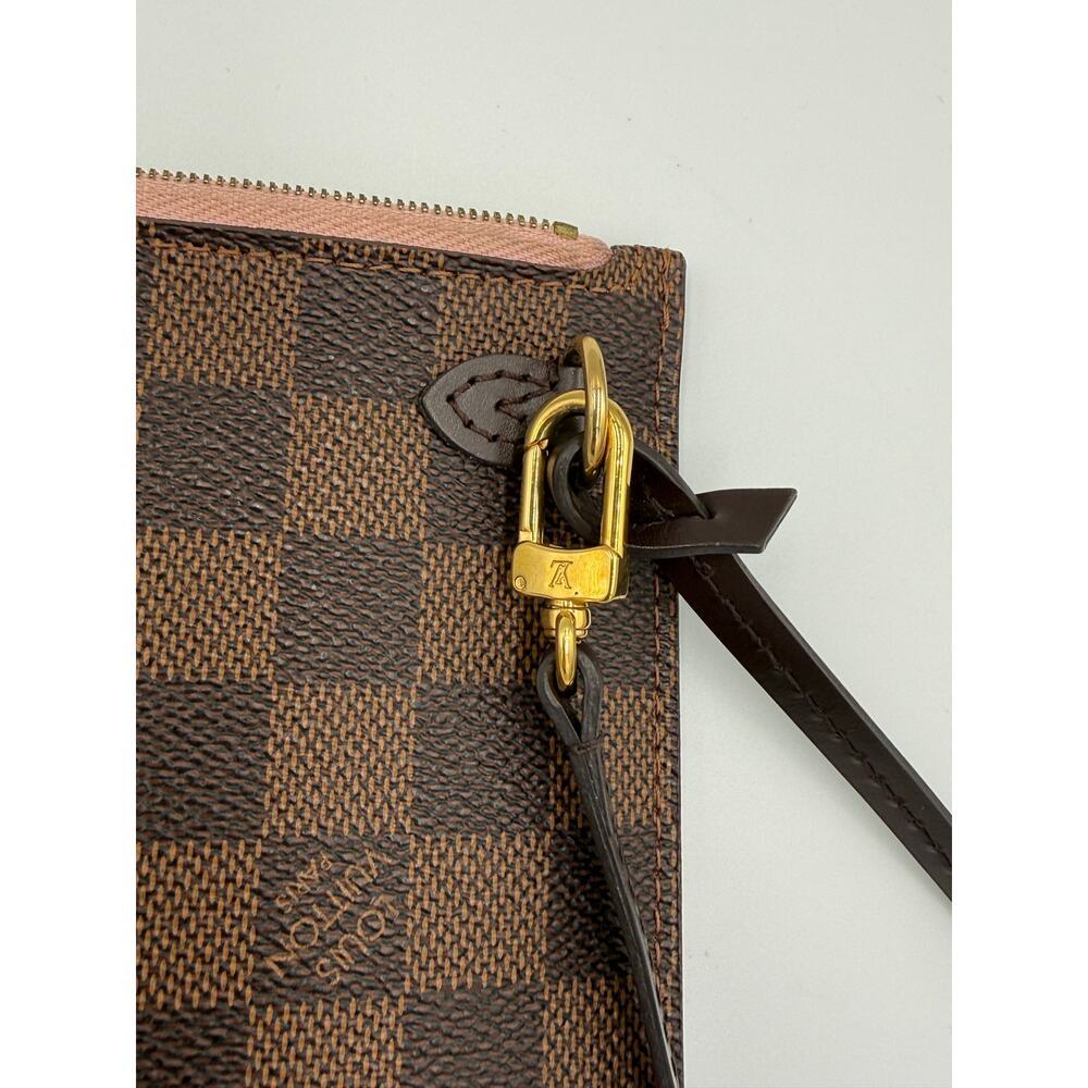 Louis Vuitton Neverfull MM/GM Zipped Pouch, Damier Ebene Rose Ballerine - Picture 2 of 11
